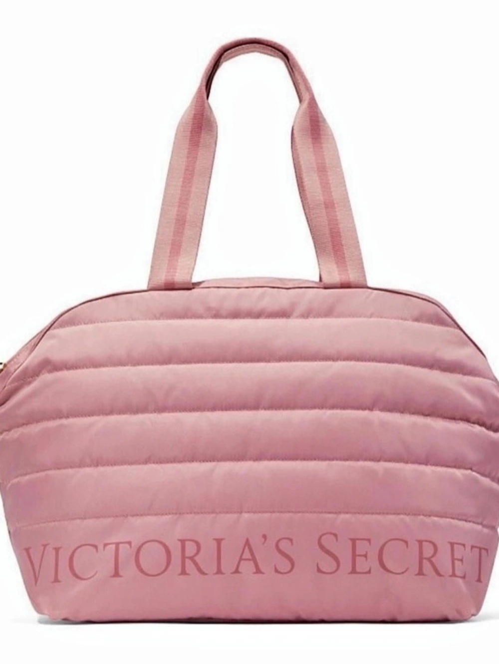 Victoria's Secret Quilted Weekender Duffel Bag Quilted Tote Bag in Pink NWT